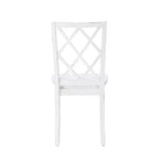 Ensemble de salle à manger 5 pièces en bois massif Harleau Blanc - Powell : Table rectangulaire, 4 chaises, style nautique