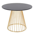 LumiSource Canary MDF Dining Table Gold/Black