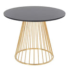 LumiSource Canary MDF Dining Table Gold/Black