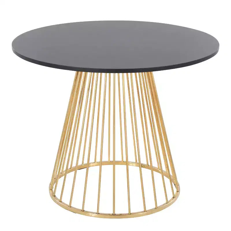 LumiSource Canary MDF Dining Table Gold/Black