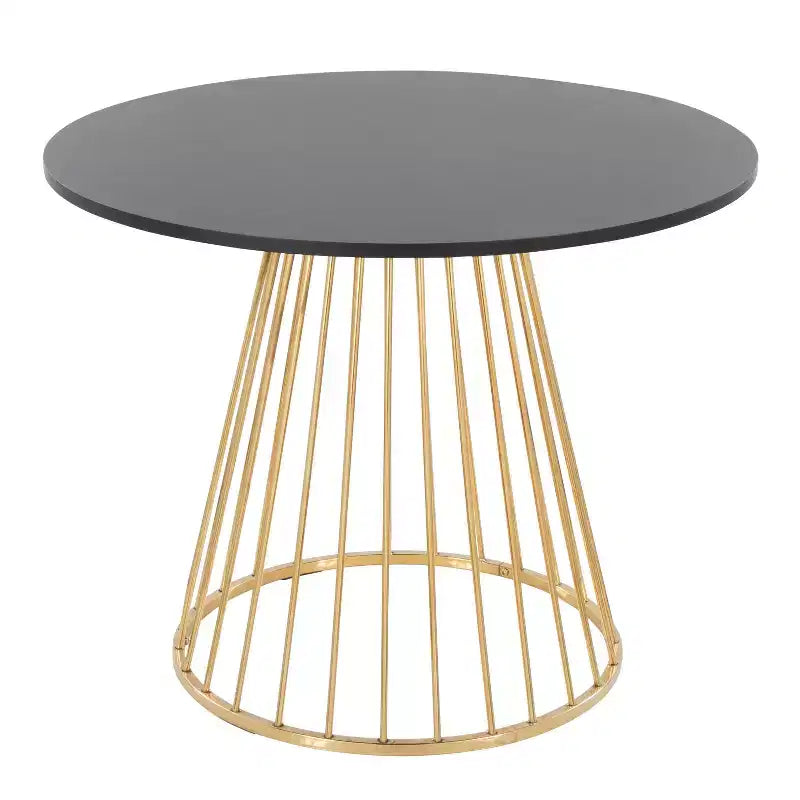 Table à manger Canary MDF or/noir LumiSource