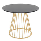 Table à manger Canary MDF or/noir LumiSource