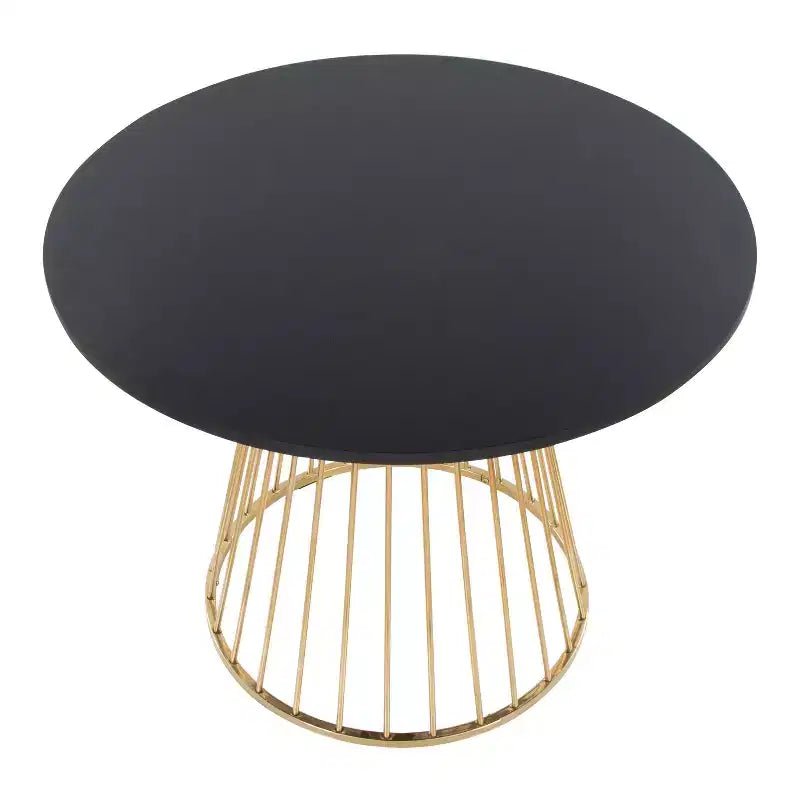 Table à manger Canary MDF or/noir LumiSource