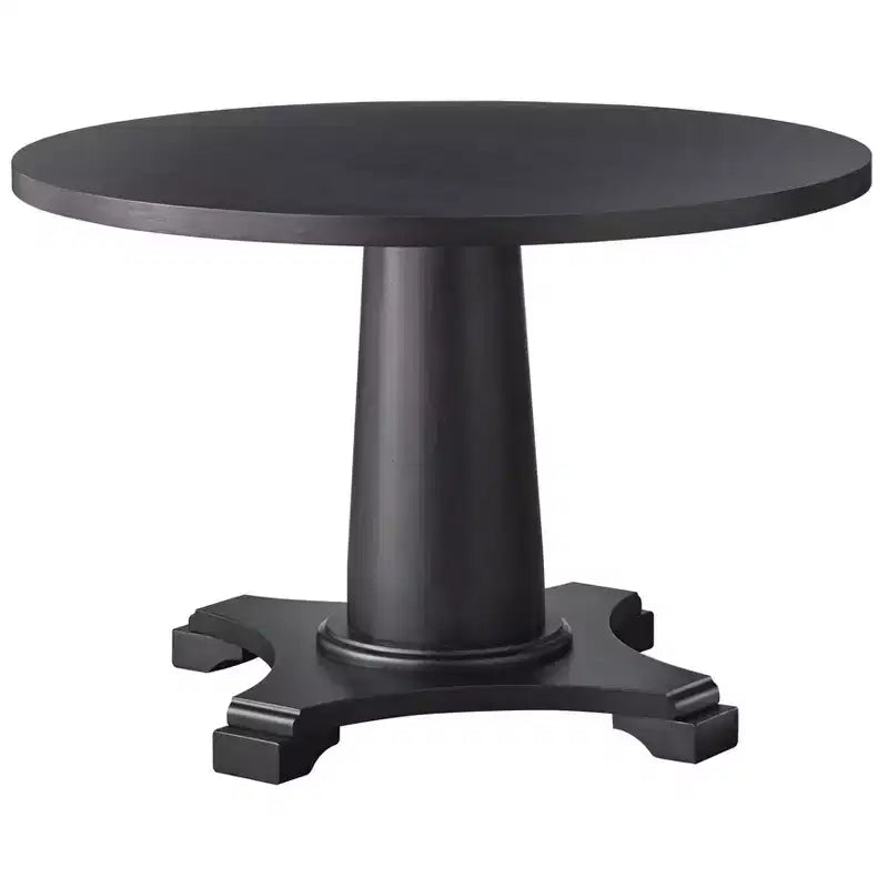 Buylateral Atwood 45" Round Pedestal Dining Table Matte Black