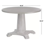 Table à manger ronde sur pied Buylateral Atwood 45 po, noir mat
