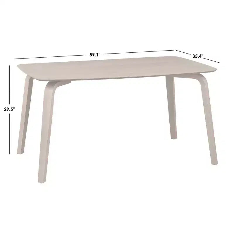 Table à manger rectangulaire Lifestorey Sigrid en chêne clair naturel