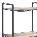 Porte-bouteilles Brantley 26" fini Chêne Antique et Gris Sable - Acme Furniture