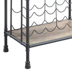 Porte-bouteilles Brantley 26" fini Chêne Antique et Gris Sable - Acme Furniture