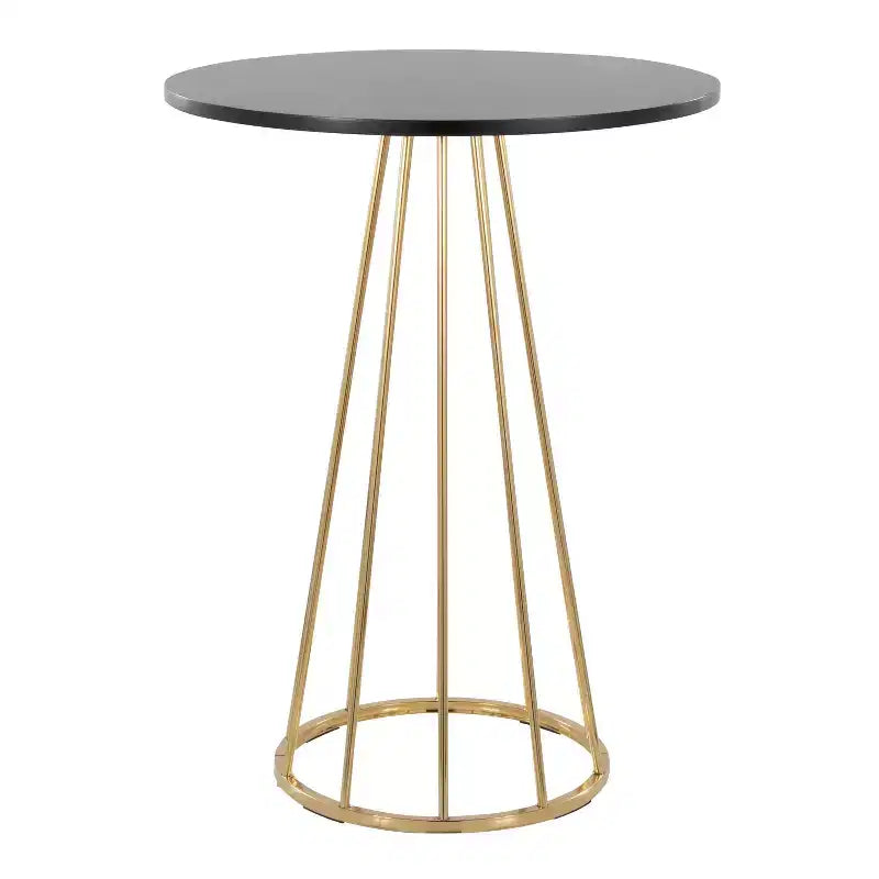 Table de comptoir LumiSource Canary en MDF or/noir
