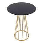 Table de comptoir LumiSource Canary en MDF or/noir
