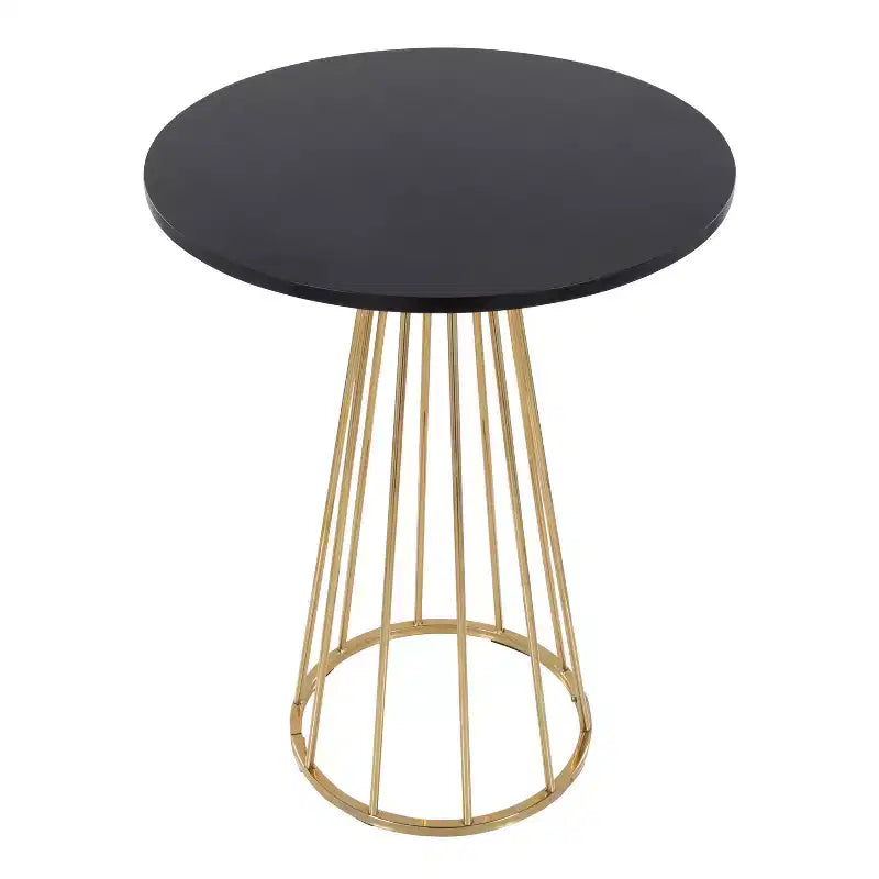 Table de comptoir LumiSource Canary en MDF or/noir