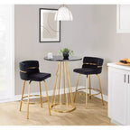 Table de comptoir LumiSource Canary en MDF or/noir