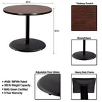Table à manger ronde 30 po Hampden Furnishings, collection Bennet, noir/acajou
