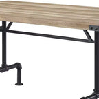 Tables de salle à manger Edina 64 po chêne et noir sablé - Acme Furniture
