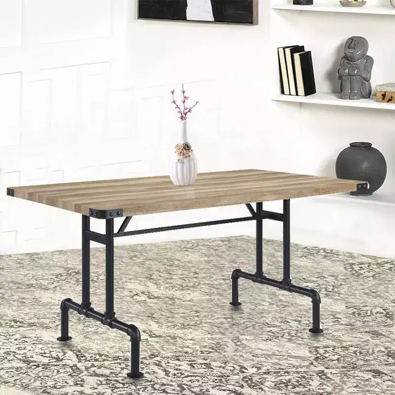 Tables de salle à manger Edina 64 po chêne et noir sablé - Acme Furniture