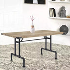 Tables de salle à manger Edina 64 po chêne et noir sablé - Acme Furniture