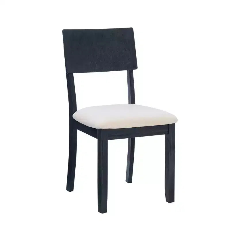 Ensemble de salle à manger 6 pièces Jordan, chaises et banc rembourrés, Charbon foncé - Linon