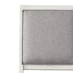 Ensemble de salle à manger 7 pièces Canova Blanc vieilli - Steve Silver Co. : Chaises en velours gris, Table rectangulaire
