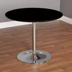 Buylateral Ensemble de salle à manger rond 5 pièces Hillsboro peu encombrant de 35,4 po avec chaises empilables noir