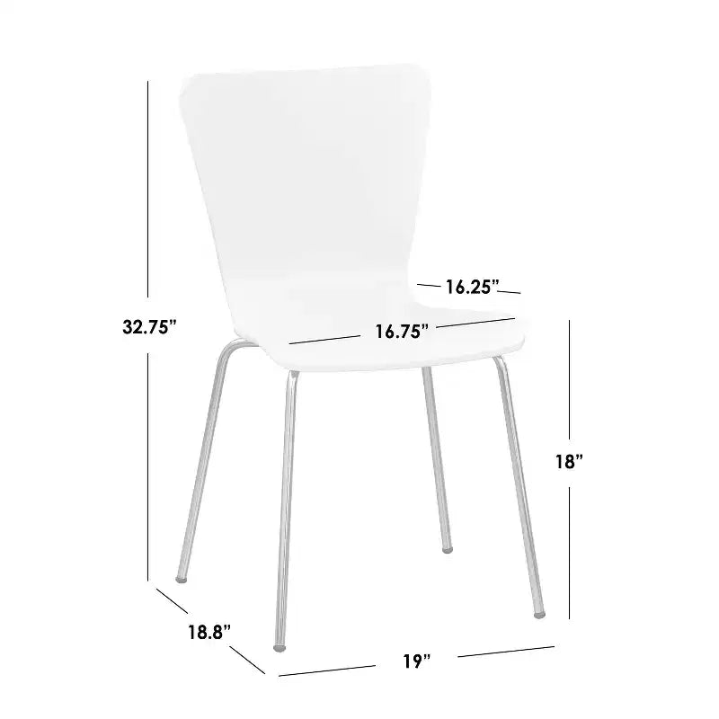 Buylateral Ensemble de salle à manger rond 5 pièces Hillsboro peu encombrant de 35,4 po avec chaises empilables noir