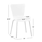 Buylateral Ensemble de salle à manger rond 5 pièces Hillsboro peu encombrant de 35,4 po avec chaises empilables noir