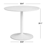 Buylateral Ensemble de salle à manger rond 5 pièces Hillsboro peu encombrant de 35,4 po avec chaises empilables noir