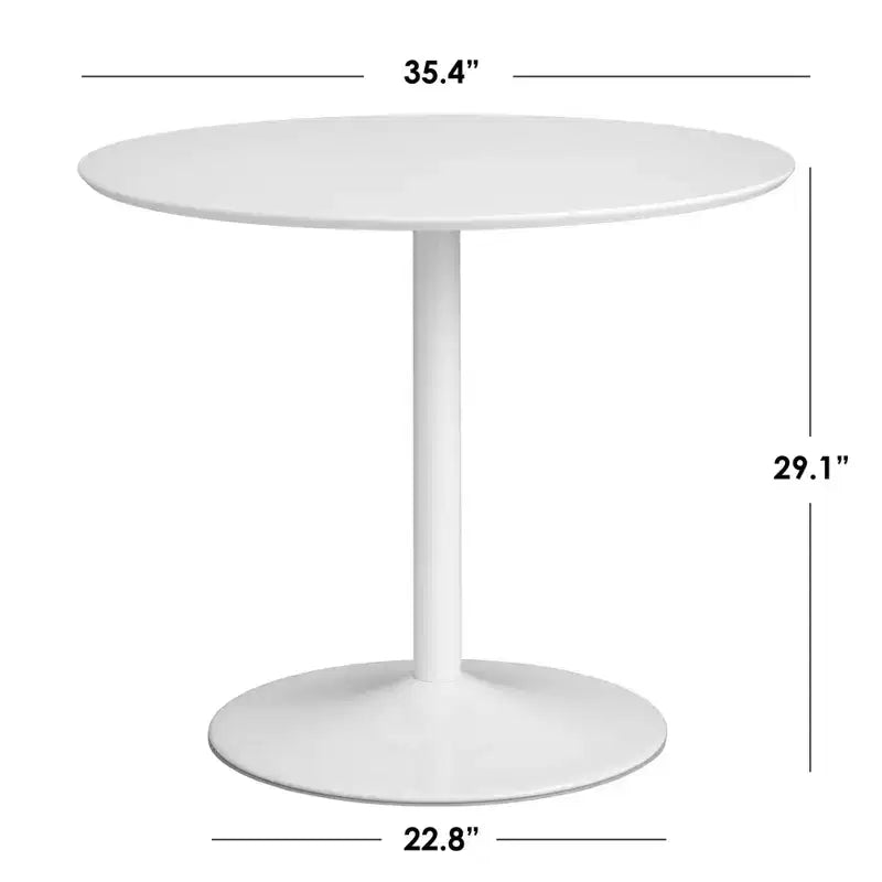 Buylateral Ensemble de salle à manger rond 5 pièces Hillsboro peu encombrant de 35,4 po avec chaises empilables noir