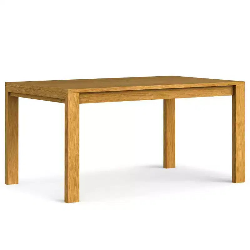 Table à manger rectangulaire Saige en placage de chêne WyndenHall : Bois massif, 6 places, pieds droits