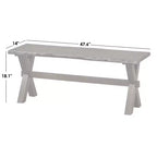 Ensemble de salle à manger Buylateral Mandeville 6 pièces en bois massif à bords bruts avec banc, marron : bois d'hévéa, chaises à dossier ajouré