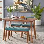 Table à manger rectangulaire Buylateral Nettie de style Mid-Century Modern, fini noyer