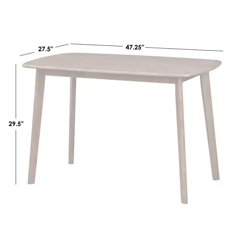 Table à manger rectangulaire Buylateral Nettie de style Mid-Century Modern, fini noyer