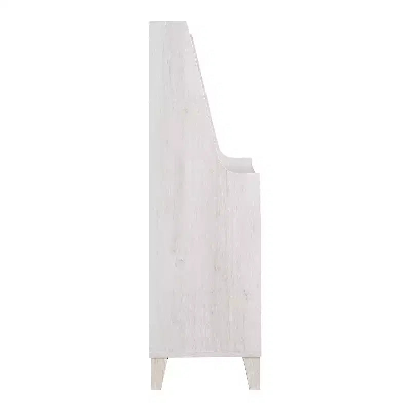 Étagère de boulangerie Downes Farmhouse : Tiroir de rangement, 4 étagères, chêne blanc - miBasics