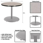 Table à manger ronde 30 po Bennet Collection, Hampden Furnishings, gris/nébuleuse grise