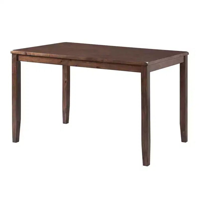 Ensemble de salle à manger Alexa 7 pièces Cerise Marron - Picket House Furnishings : Table rectangulaire, 6 chaises en bois, Finition laquée