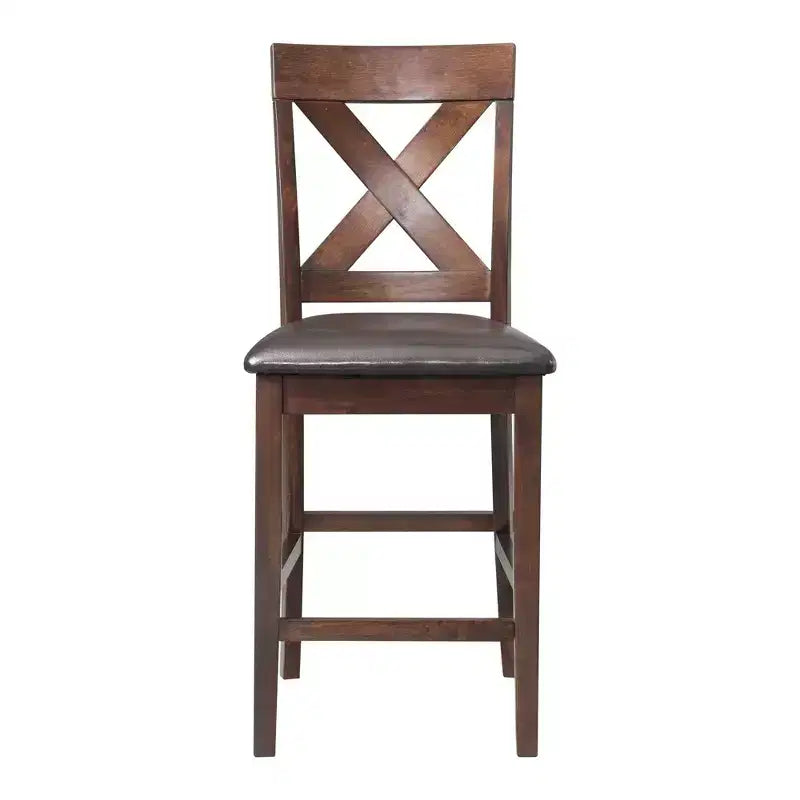 Ensemble de salle à manger Alexa 7 pièces Cerise Marron - Picket House Furnishings : Table rectangulaire, 6 chaises en bois, Finition laquée
