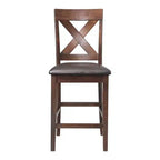 Ensemble de salle à manger Alexa 7 pièces Cerise Marron - Picket House Furnishings : Table rectangulaire, 6 chaises en bois, Finition laquée