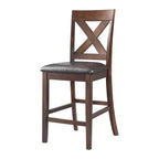 Ensemble de salle à manger Alexa 7 pièces Cerise Marron - Picket House Furnishings : Table rectangulaire, 6 chaises en bois, Finition laquée