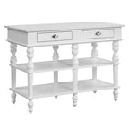 Acme Furniture Îlot de cuisine Rorratt plateau marbre/finition blanc