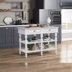 Acme Furniture Îlot de cuisine Rorratt plateau marbre/finition blanc