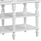 Acme Furniture Îlot de cuisine Rorratt plateau marbre/finition blanc