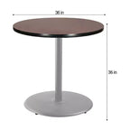 Table à manger ronde 36 po de la collection Bennet de Hampden Furnishings, gris/acajou