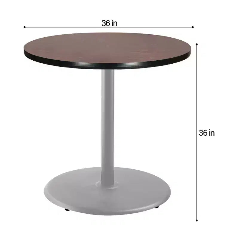 Table à manger ronde 36 po de la collection Bennet de Hampden Furnishings, gris/acajou