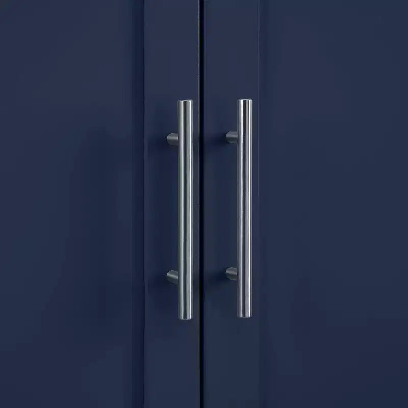 Crosley 67" Savannah Tall Kitchen Storage Pantry Navy : Design traditionnel de ferme, placage de bois, cadre en MDF, 3 étagères réglables