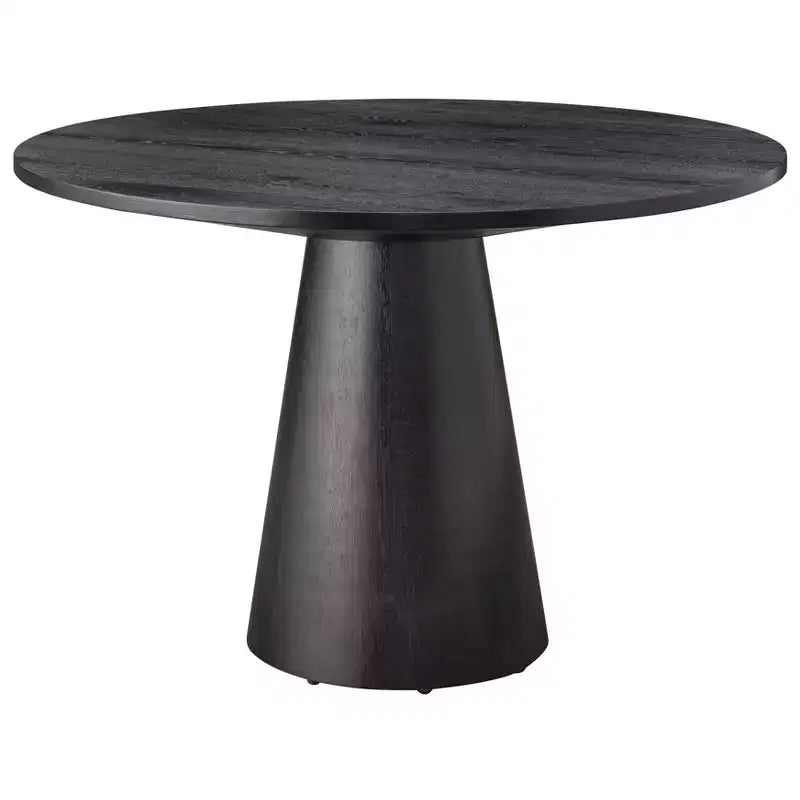 Buylateral Elina Modern 45" Round Pedestal Dining Table Black
