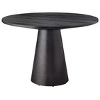 Buylateral Elina Modern 45" Round Pedestal Dining Table Black