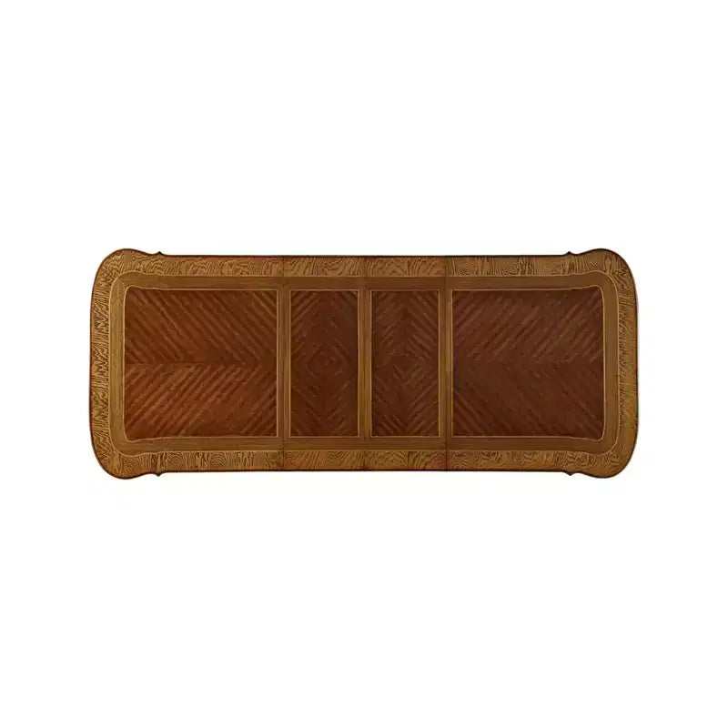 Table à manger Picardy 120 po Perle antique/Chêne cerisier - Acme Furniture : Double pied sculpté, 8 places