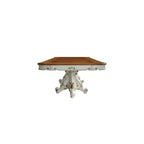 Table à manger Picardy 120 po Perle antique/Chêne cerisier - Acme Furniture : Double pied sculpté, 8 places