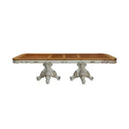 Table à manger Picardy 120 po Perle antique/Chêne cerisier - Acme Furniture : Double pied sculpté, 8 places