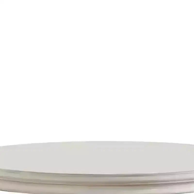 Table à manger Versailles 60 po Fini blanc cassé de style PU - Meubles Acme