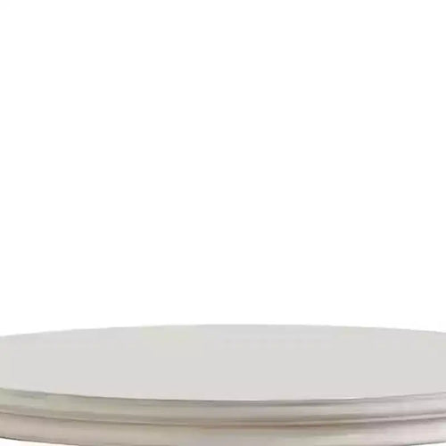 Table à manger Versailles 60 po Fini blanc cassé de style PU - Meubles Acme